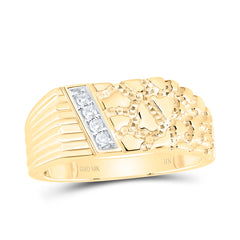 1/10CTW-DIA NK NUGGET MENS RING