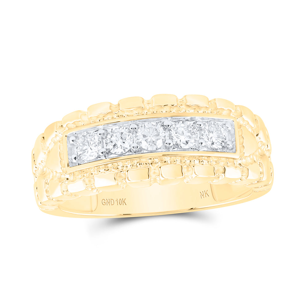 1/2CTW-DIA NK NUGGET MENS RING