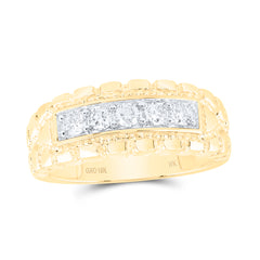 1/2CTW-DIA NK NUGGET MENS RING