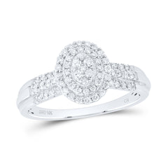 1/3CTW-DIA CN OVAL DOUBLE HALO BRIDAL RING