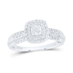 1/3CTW-DIA CN CUSHION DOUBLE HALO BRIDAL RING