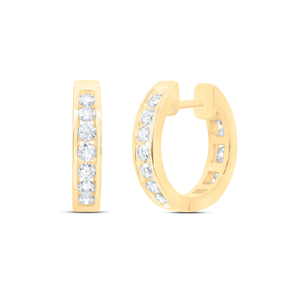 7/8CTW-DIA NKE FASHION HIGH HOOPS EARRING