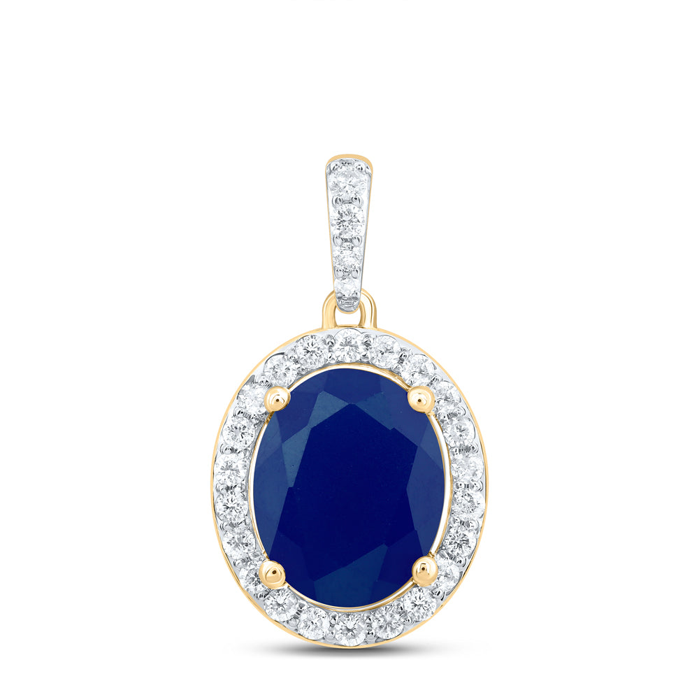 1/3CTW-DIA P1 10X8 MM OV-BS SYNTHETIC PENDANT