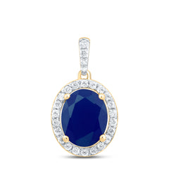1/3CTW-DIA P1 10X8 MM OV-BS SYNTHETIC PENDANT