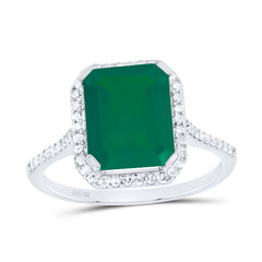 1/4CTW-DIA P1 10X8 MM EM-EM SYNTHETIC RING