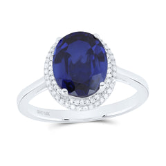 1/6CTW-DIA P1 10X8 MM OV-BS SYNTHETIC RING