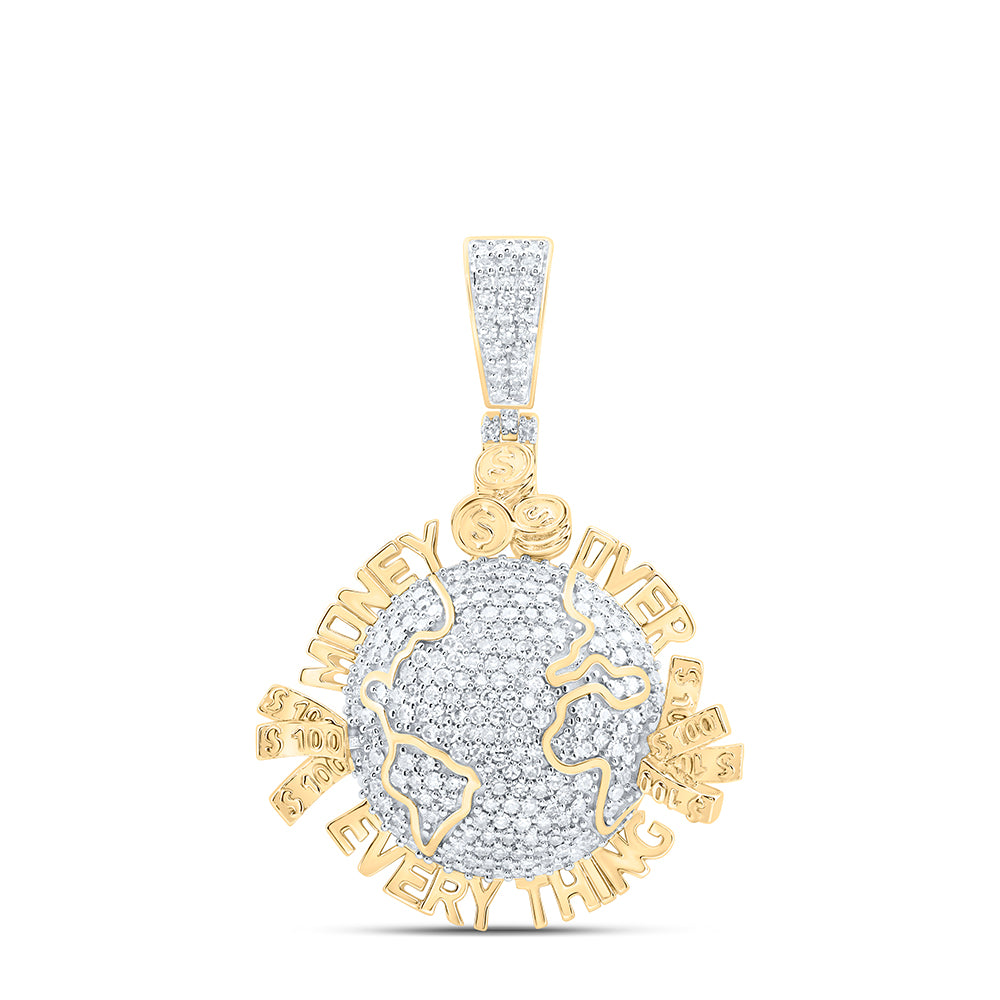 1CTW-DIA NK MONEY OVER EVERY THING MENS CHARM