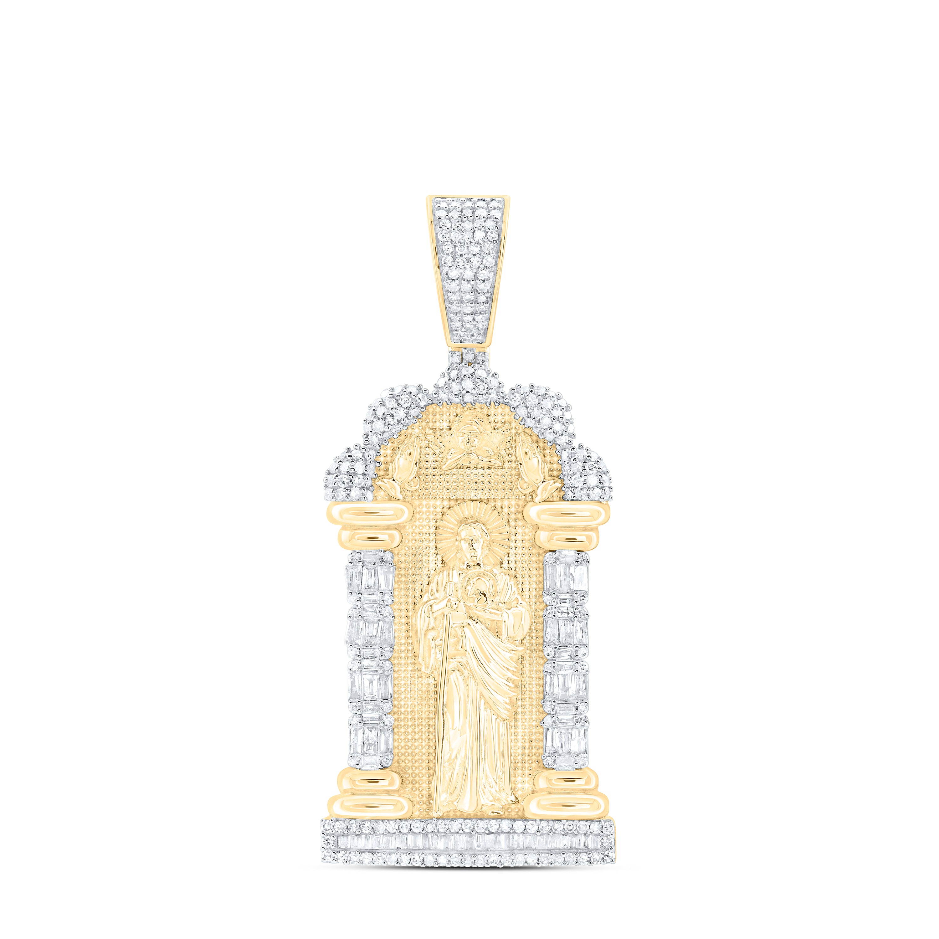 1 1/3CTW-DIA NK ST.JUDE  MENS CHARM