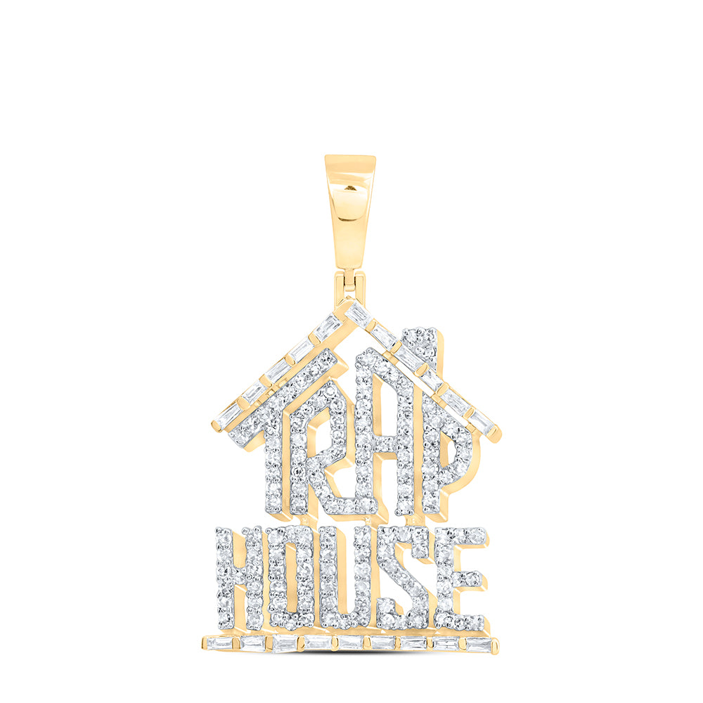 1CTW-DIA NK TRAP HOUSE MENS CHARM