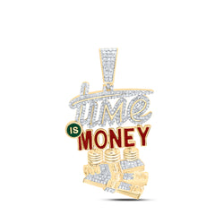 7/8CTW-DIA NK TIME MONEY MENS CHARM