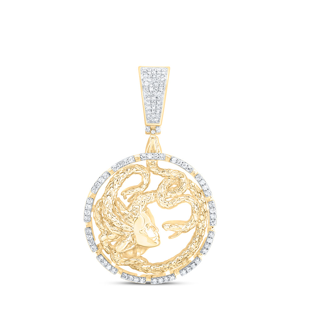 1/2CTW-DIA NK MEDUSA MENS CHARM