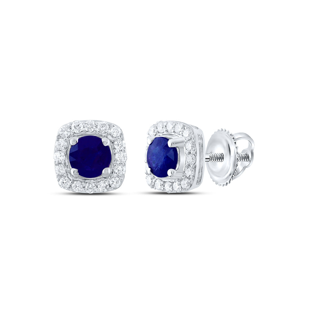 1/5CTW-DIA CN 4MM RD-BS NAT GEM STUD EARRING