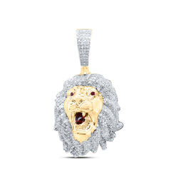 1 1/3CTW-DIA P1 0.04CT RD-RU LION MENS CHARM