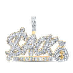 4 5/8CTW-DIA P1 SACK CHASERS MONEY BAG MENS CHARM