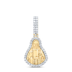 7/8CTW-DIA NK MOTHER MARY MENS CHARM