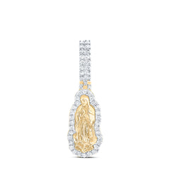 7/8CTW-DIA NK GUADALUPE VIRGIN MARY MENS CHARM