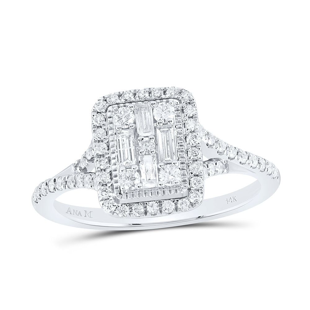 1/2CTW-DIA ANA M FASHION EMERALD BAGUETTE RING