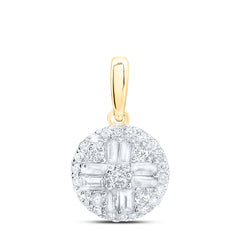 1/3CTW-DIA ANA M FASHION ROUND BAGUETTE PENDANT