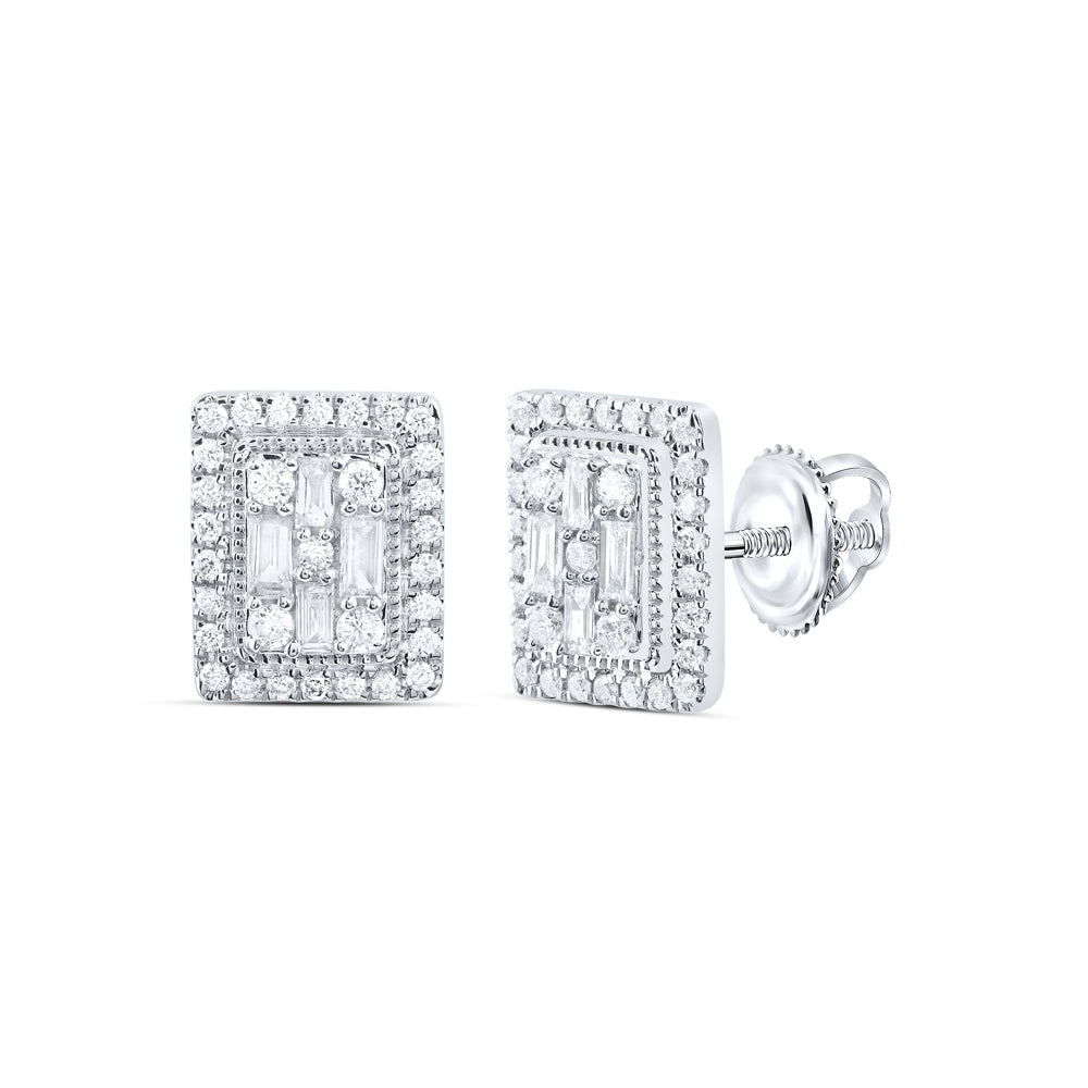 5/8CTW-DIA ANA M FASHION EMERALD BAGUETTE EARRING