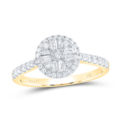 1/2CTW-DIA ANA M FASHION ROUND BAGUETTE RING