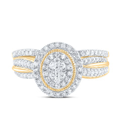 1/2CTW-DIA CN OVAL SINGLE HALO BRIDAL SET