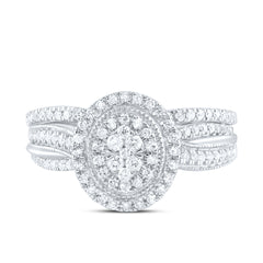 1/2CTW-DIA CN OVAL SINGLE HALO BRIDAL SET