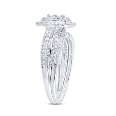 1/2CTW-DIA CN OVAL SINGLE HALO BRIDAL SET
