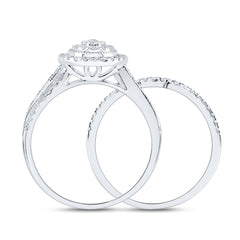 1/2CTW-DIA CN OVAL SINGLE HALO BRIDAL SET