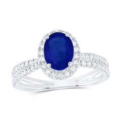 3/8CTW-DIA CN 7.5X5.5MM OV-BS NAT GEM RING