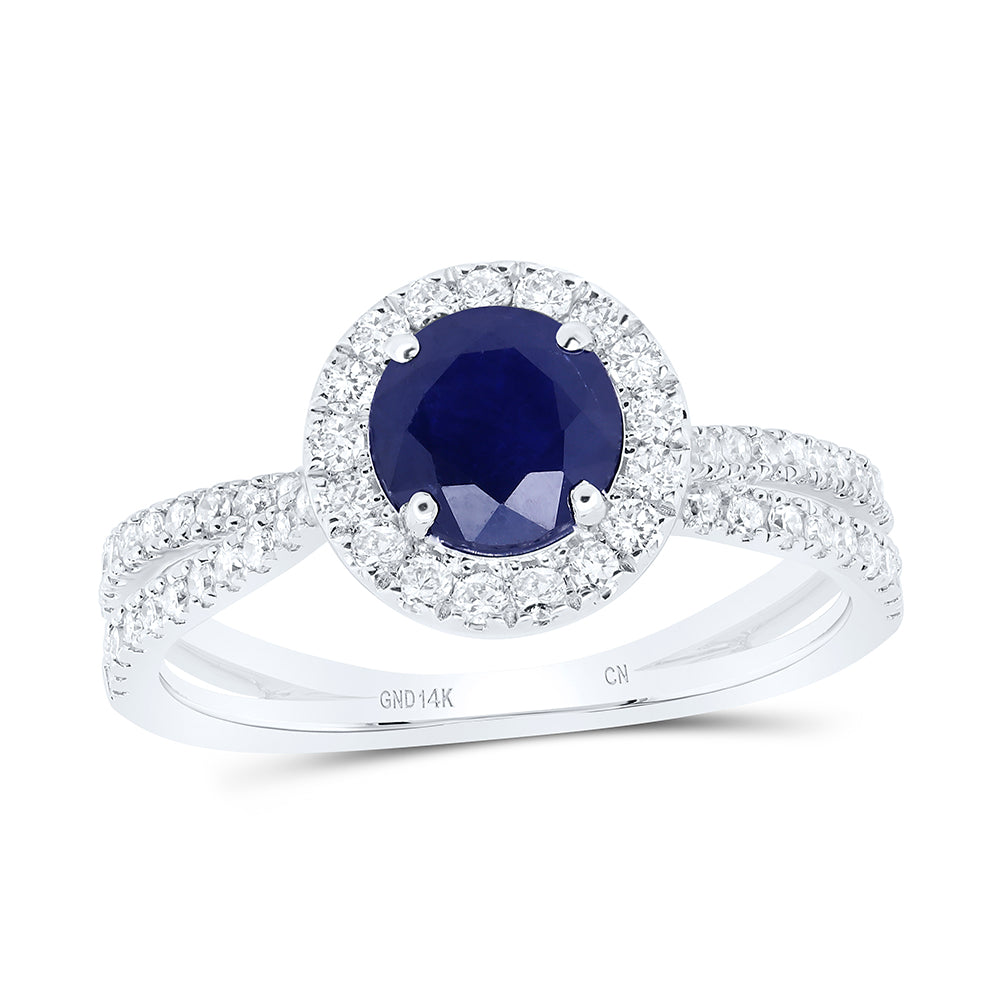 1/2CTW-DIA CN 6.3MM RD-BS NAT GEM RING