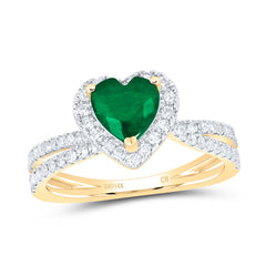1/2CTW-DIA CN 6.5X6.5MM HT-EM NAT GEM RING