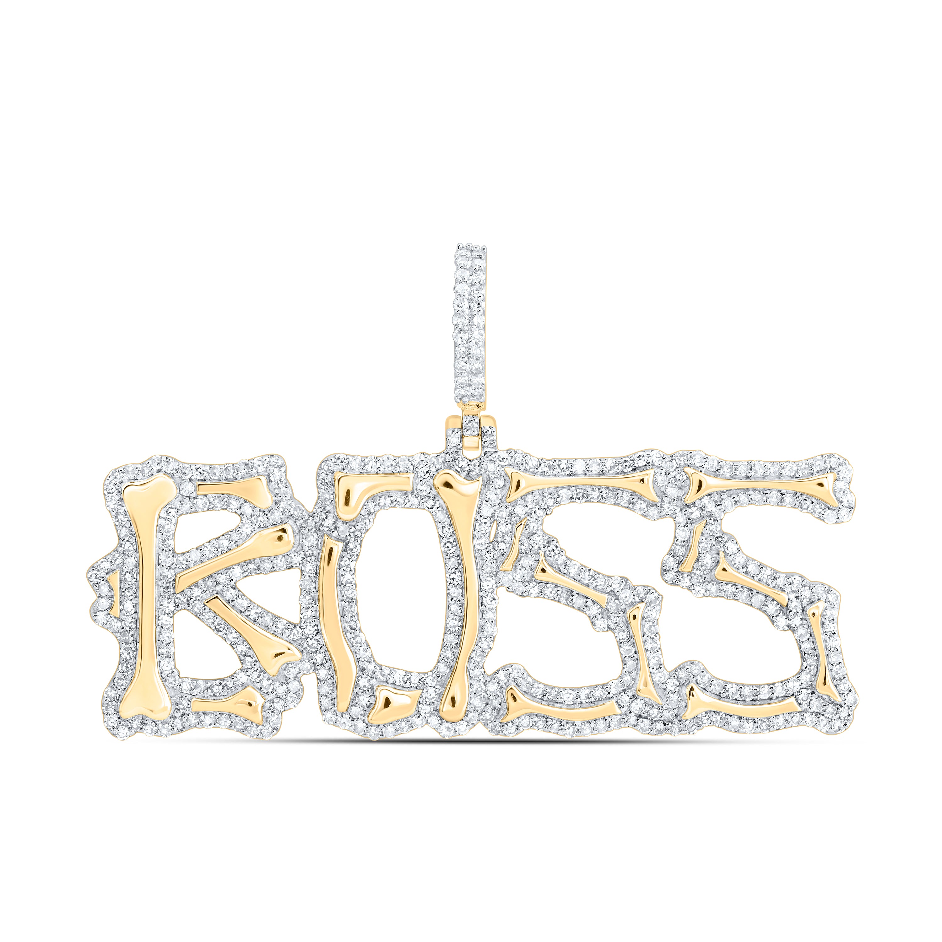 1 1/4CTW-DIA NK BOSS MENS CHARM