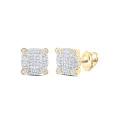 5/8CTW-DIA P1 CUSHION MENS EARRING