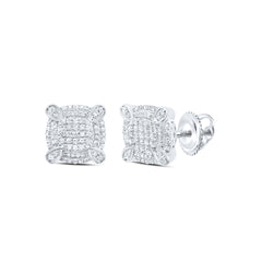 5/8CTW-DIA P1 CUSHION MENS EARRING