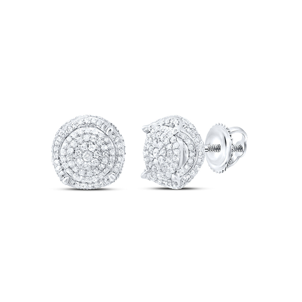 1 1/2CTW-DIA P1 ROUND MENS EARRING
