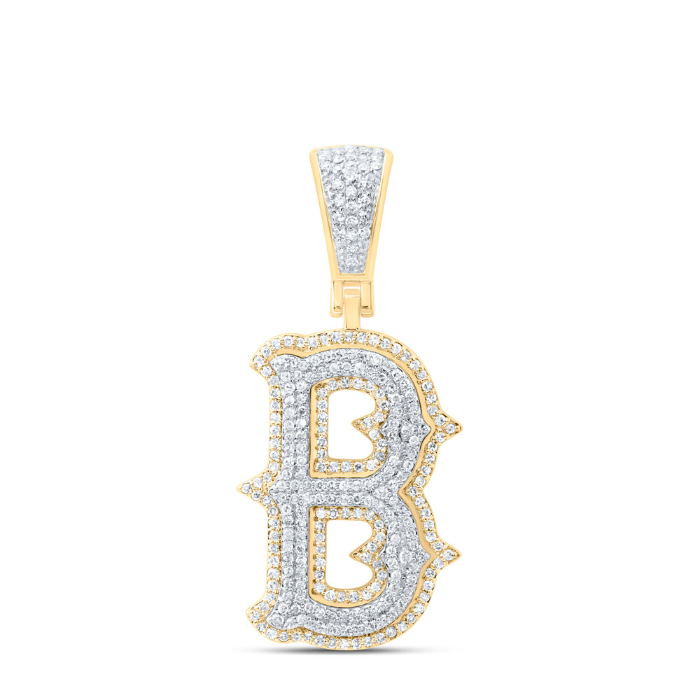 5/8CTW-DIA NK FASHION INITIAL "B" PENDANT