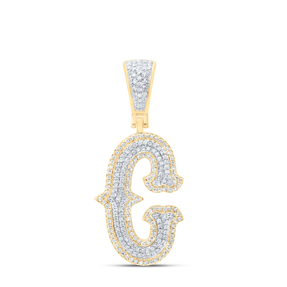 1/2CTW-DIA NK FASHION INITIAL "C" PENDANT