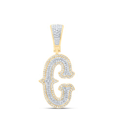 1/2CTW-DIA NK FASHION INITIAL "C" PENDANT