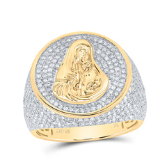 1 7/8CTW-DIA NK MOTHER MARY MENS RING