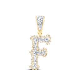 1/2CTW-DIA NK FASHION INITIAL "F" PENDANT