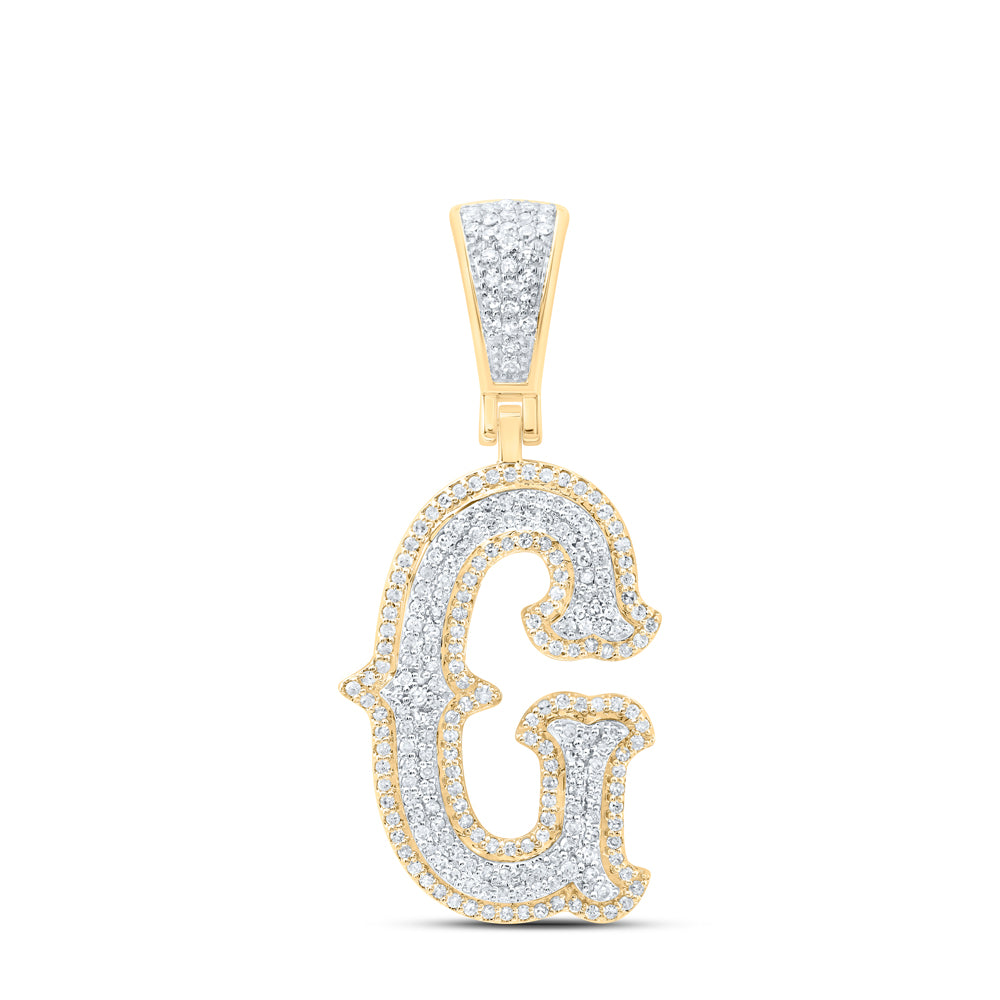 5/8CTW-DIA NK FASHION INITIAL "G" PENDANT