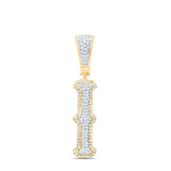 3/8CTW-DIA NK FASHION INITIAL "I" PENDANT
