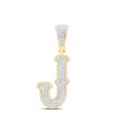 1/2CTW-DIA NK FASHION INITIAL "J" PENDANT