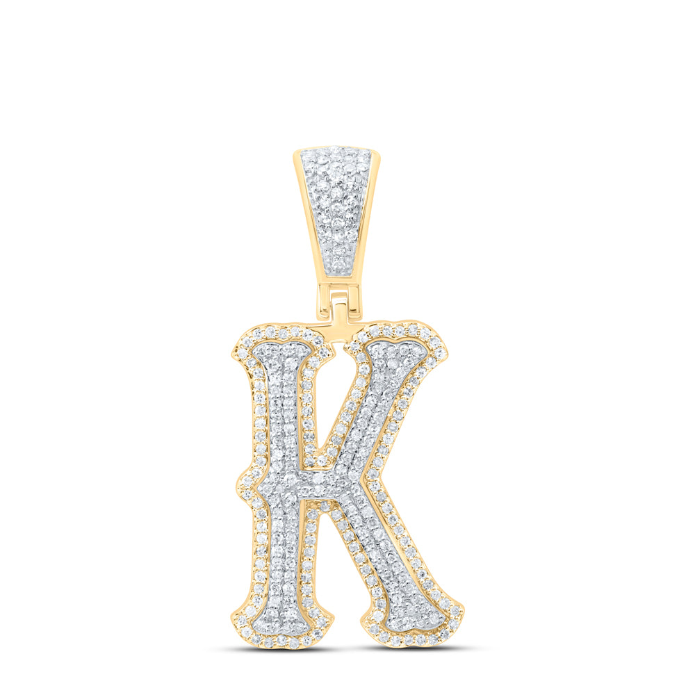 5/8CTW-DIA NK FASHION INITIAL "K" PENDANT