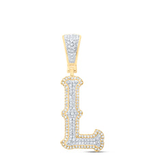 3/8CTW-DIA NK FASHION INITIAL "L" PENDANT