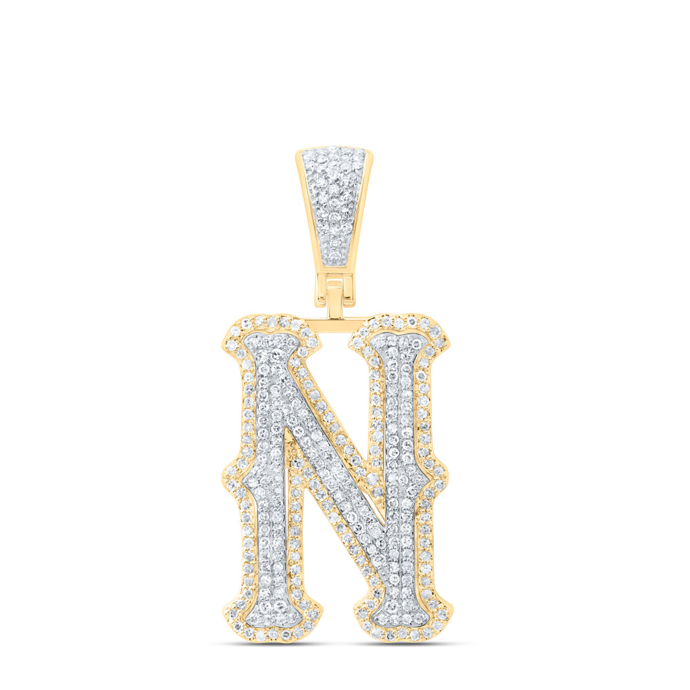 3/4CTW-DIA NK FASHION INITIAL "N" PENDANT