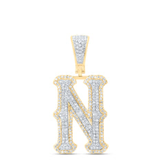 3/4CTW-DIA NK FASHION INITIAL "N" PENDANT