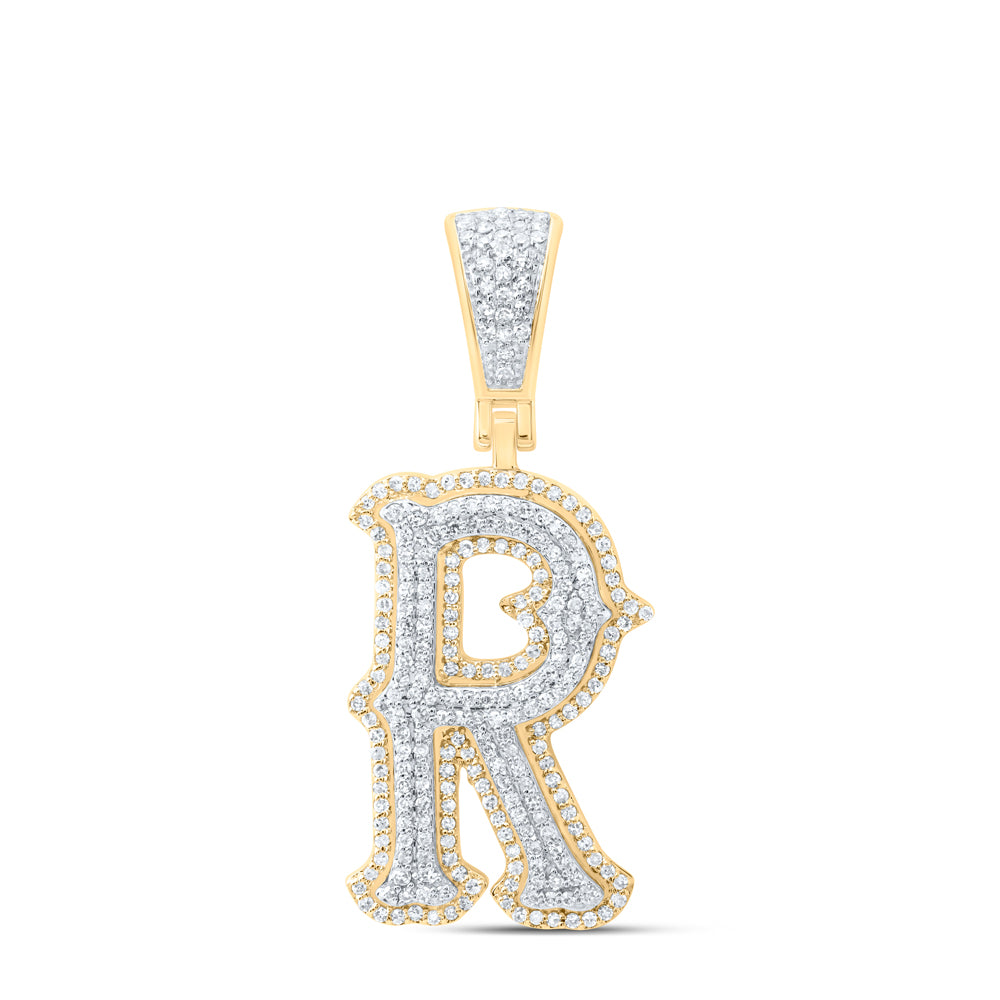 5/8CTW-DIA NK FASHION INITIAL "R" PENDANT