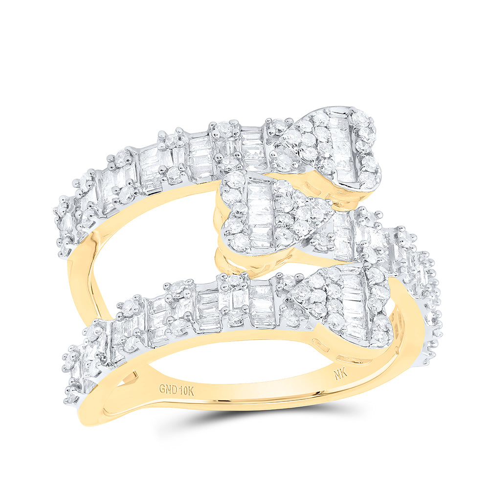 7/8CTW-DIA NK HEART LADIES CUFF RING