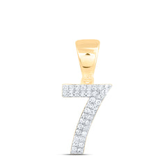 1/5CTW-DIA NK NUMBER "7" FASHION PENDANT
